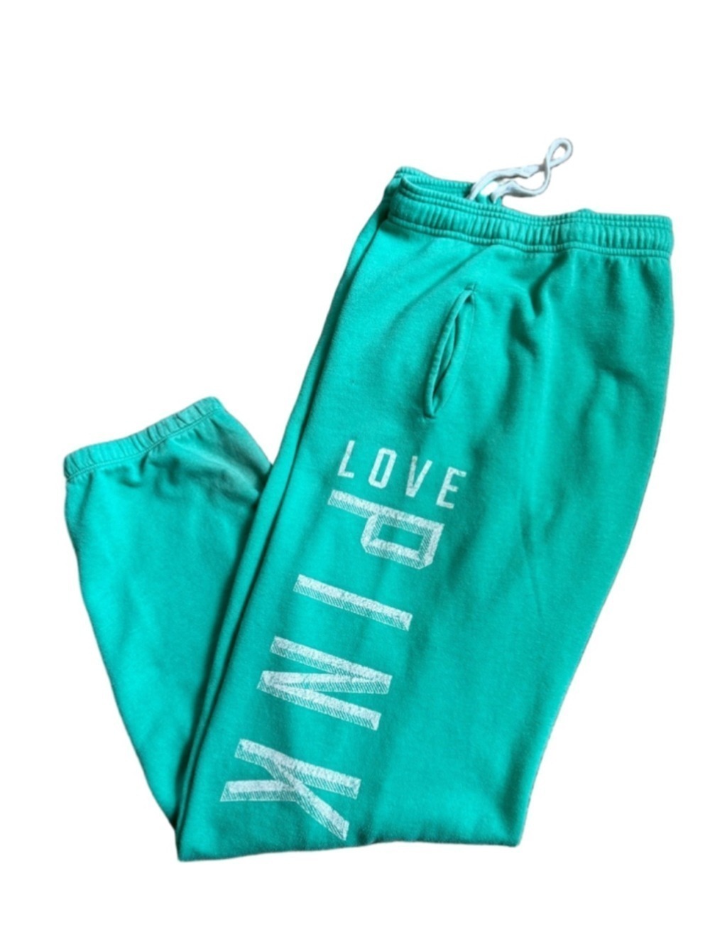 PINK Victoria's Secret Teal LOVE PINK Campus pant - women’s size medium